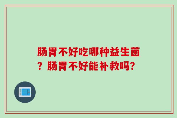 肠胃不好吃哪种益生菌？肠胃不好能补救吗？