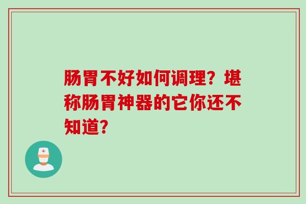 肠胃不好如何调理？堪称肠胃神器的它你还不知道？