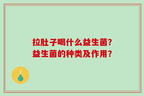 拉肚子喝什么益生菌？益生菌的种类及作用？