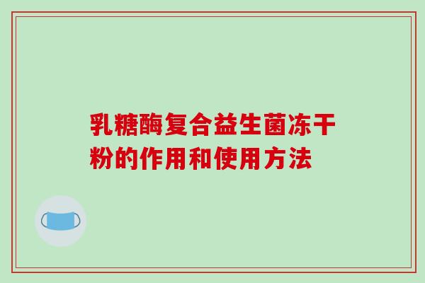 乳糖酶复合益生菌冻干粉的作用和使用方法