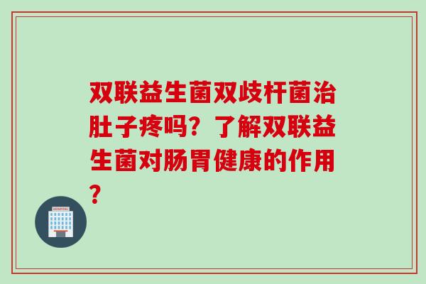双联益生菌双歧杆菌治肚子疼吗？了解双联益生菌对肠胃健康的作用？