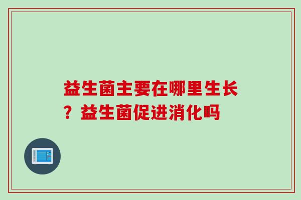益生菌主要在哪里生长？益生菌促进消化吗