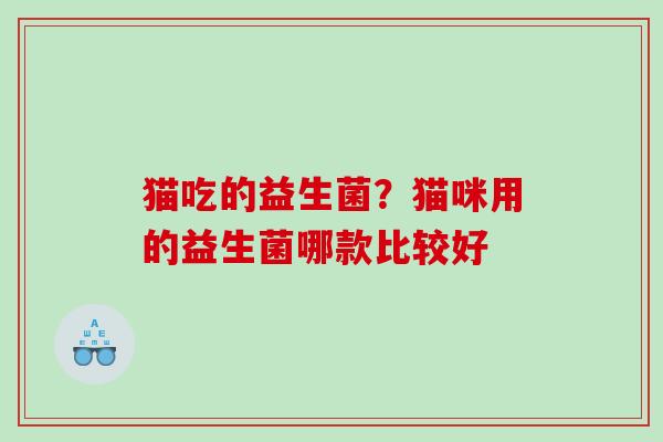猫吃的益生菌？猫咪用的益生菌哪款比较好