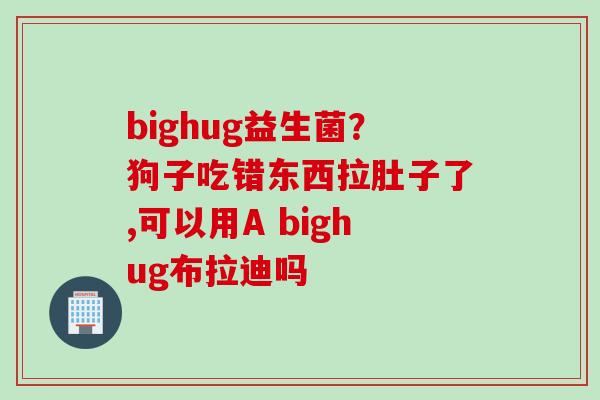 bighug益生菌？狗子吃错东西拉肚子了,可以用A bighug布拉迪吗