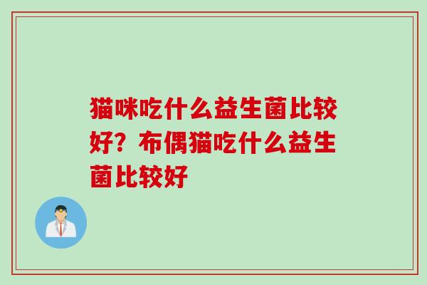 猫咪吃什么益生菌比较好？布偶猫吃什么益生菌比较好