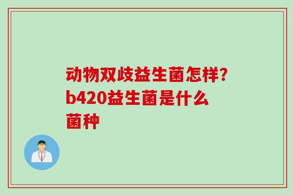 动物双歧益生菌怎样？b420益生菌是什么菌种