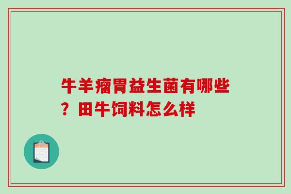 牛羊瘤胃益生菌有哪些？田牛饲料怎么样