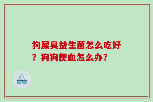 狗屎臭益生菌怎么吃好？狗狗便血怎么办？