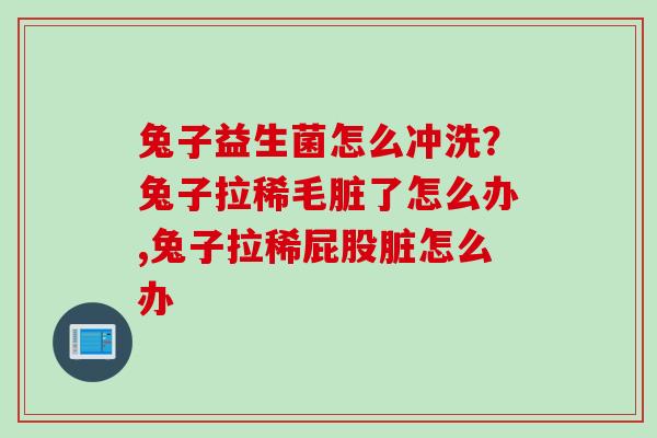 兔子益生菌怎么冲洗？兔子拉稀毛脏了怎么办,兔子拉稀屁股脏怎么办