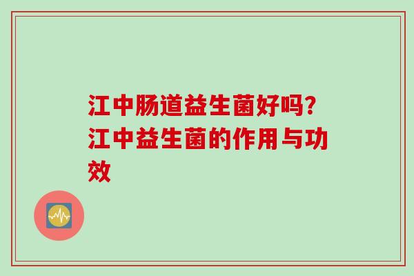 江中肠道益生菌好吗？江中益生菌的作用与功效