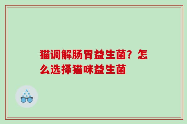 猫调解肠胃益生菌？怎么选择猫咪益生菌