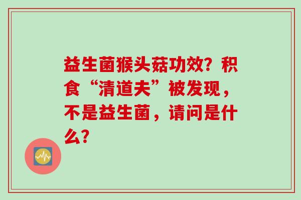 益生菌猴头菇功效？积食“清道夫”被发现，不是益生菌，请问是什么？