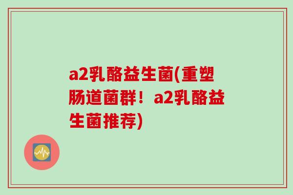 a2乳酪益生菌(重塑肠道菌群！a2乳酪益生菌推荐)