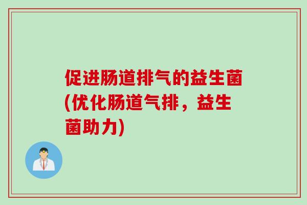 促进肠道排气的益生菌(优化肠道气排，益生菌助力)