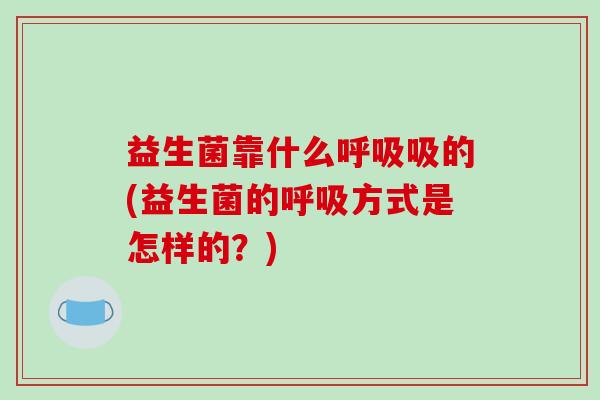 益生菌靠什么呼吸吸的(益生菌的呼吸方式是怎样的？)