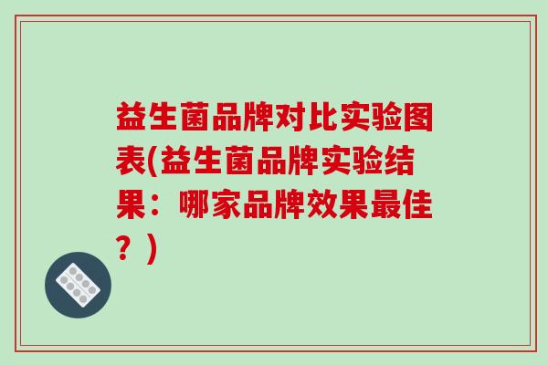 益生菌品牌对比实验图表(益生菌品牌实验结果:哪家品牌效果佳?) 益生菌品牌对比实验图表(益生菌品牌实验结果:哪家品牌效果佳?)