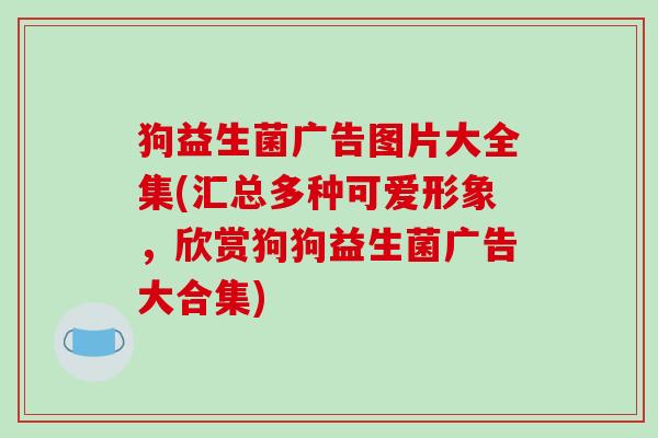 狗益生菌广告图片大全集(汇总多种可爱形象，欣赏狗狗益生菌广告大合集)