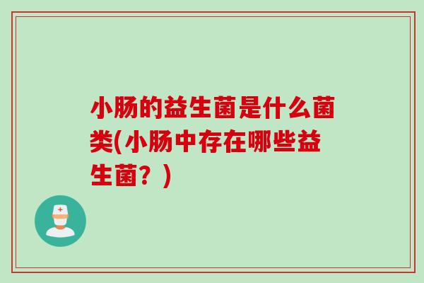 小肠的益生菌是什么菌类(小肠中存在哪些益生菌?) 小肠的益生菌是什么菌类(小肠中存在哪些益生菌?)