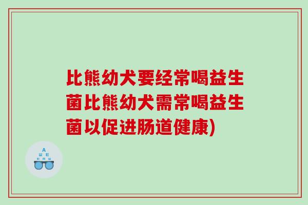 比熊幼犬要经常喝益生菌比熊幼犬需常喝益生菌以促进肠道健康)