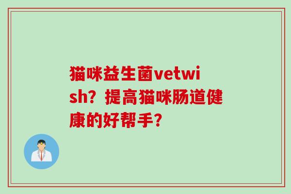 猫咪益生菌vetwish？提高猫咪肠道健康的好帮手？