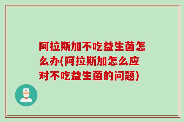 阿拉斯加不吃益生菌怎么办(阿拉斯加怎么应对不吃益生菌的问题)