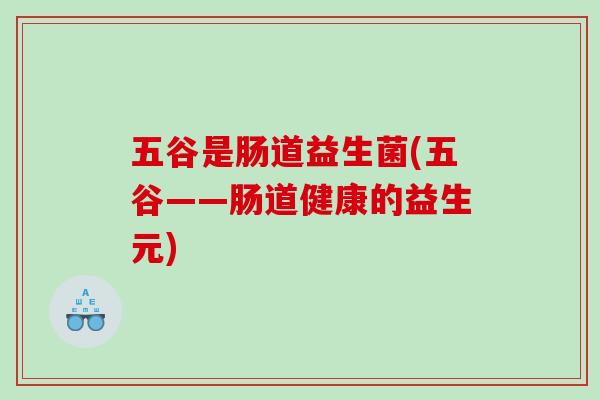五谷是肠道益生菌(五谷——肠道健康的益生元)