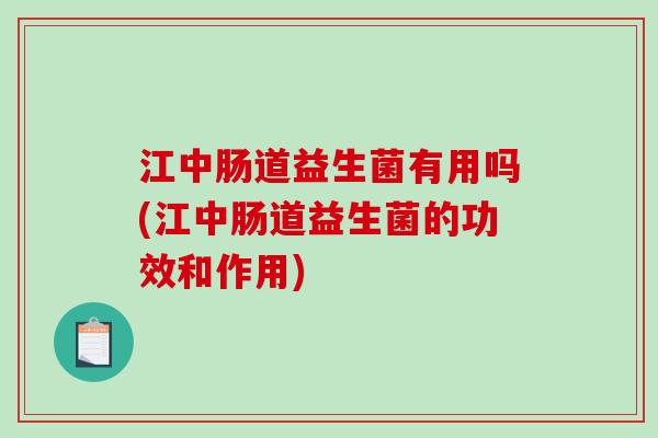 江中肠道益生菌有用吗(江中肠道益生菌的功效和作用)