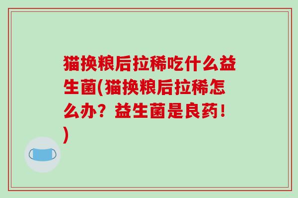 猫换粮后拉稀吃什么益生菌(猫换粮后拉稀怎么办？益生菌是良药！)