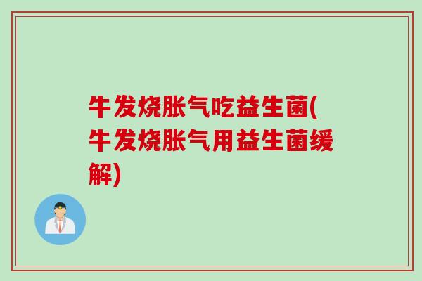 牛发烧胀气吃益生菌(牛发烧胀气用益生菌缓解)