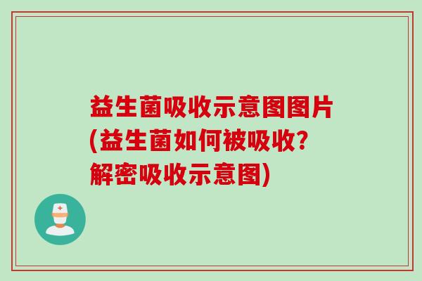 益生菌吸收示意图图片(益生菌如何被吸收？解密吸收示意图)