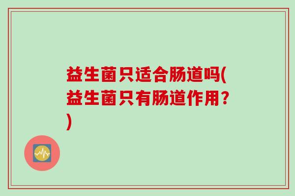 益生菌只适合肠道吗(益生菌只有肠道作用？)