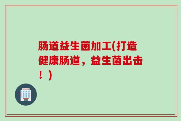 肠道益生菌加工(打造健康肠道，益生菌出击！)