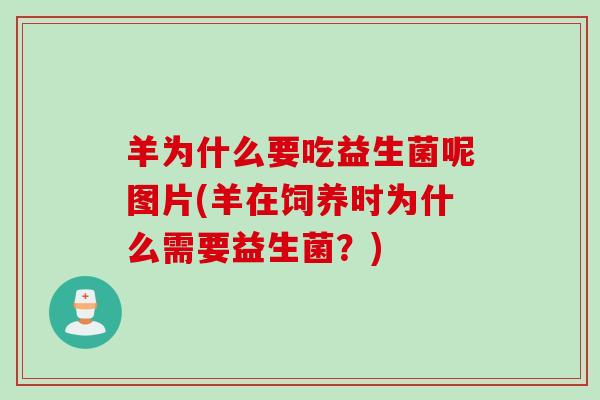 羊为什么要吃益生菌呢图片(羊在饲养时为什么需要益生菌？)