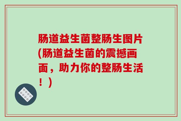 肠道益生菌整肠生图片(肠道益生菌的震撼画面，助力你的整肠生活！)