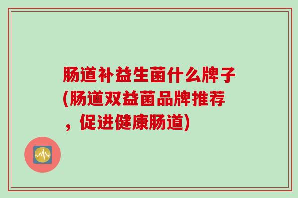 肠道补益生菌什么牌子(肠道双益菌品牌推荐，促进健康肠道)
