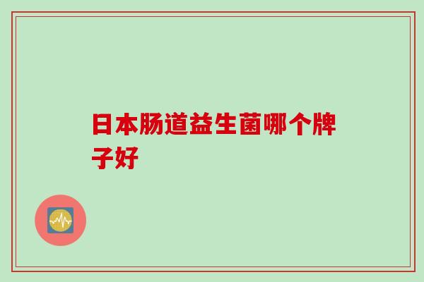 日本肠道益生菌哪个牌子好