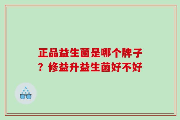 正品益生菌是哪个牌子？修益升益生菌好不好