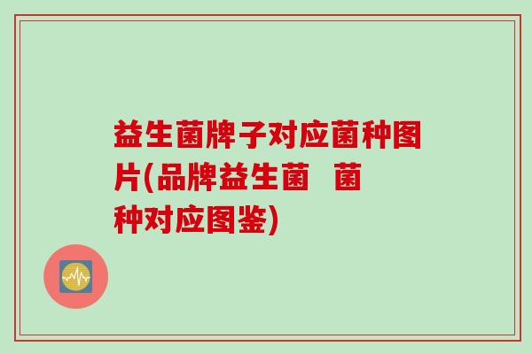 益生菌牌子对应菌种图片(品牌益生菌  菌种对应图鉴)