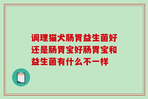 调理猫犬肠胃益生菌好还是肠胃宝好肠胃宝和益生菌有什么不一样