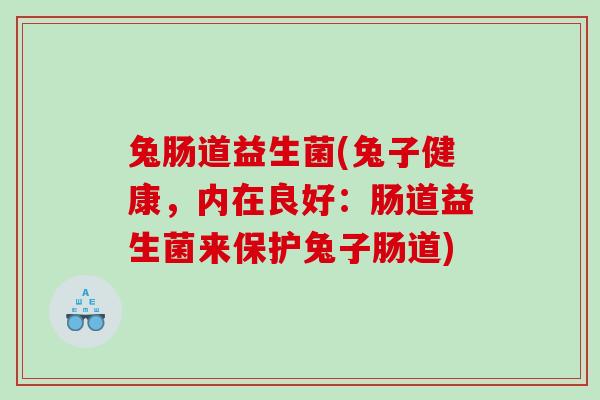 兔肠道益生菌(兔子健康，内在良好：肠道益生菌来保护兔子肠道)