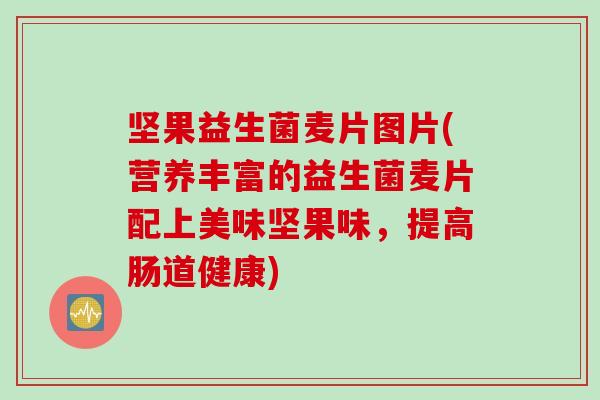 坚果益生菌麦片图片(营养丰富的益生菌麦片配上美味坚果味，提高肠道健康)