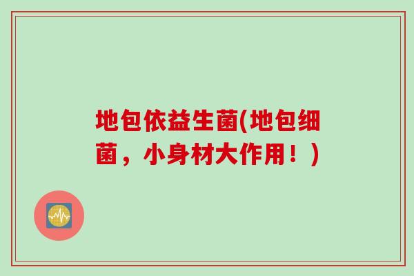地包依益生菌(地包,小身材大作用!) 地包依益生菌(地包,小身材大作用!)