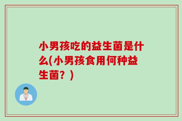 小男孩吃的益生菌是什么(小男孩食用何种益生菌？)