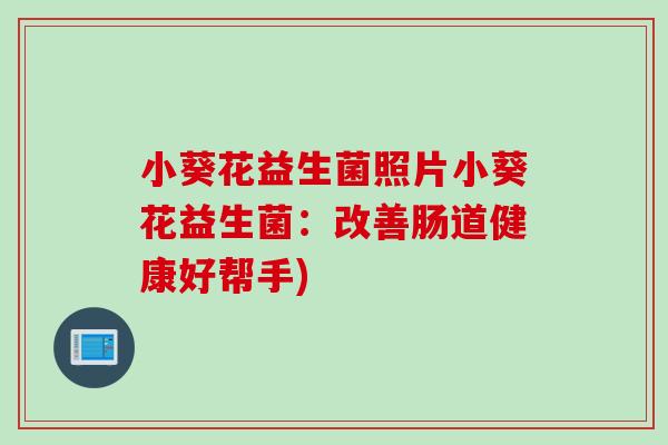 小葵花益生菌照片小葵花益生菌:改善肠道健康好帮手) 小葵花益生菌照片小葵花益生菌:改善肠道健康好帮手)