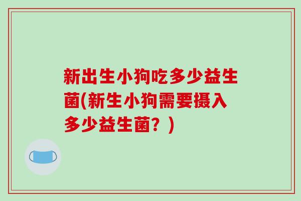 新出生小狗吃多少益生菌(新生小狗需要摄入多少益生菌？)
