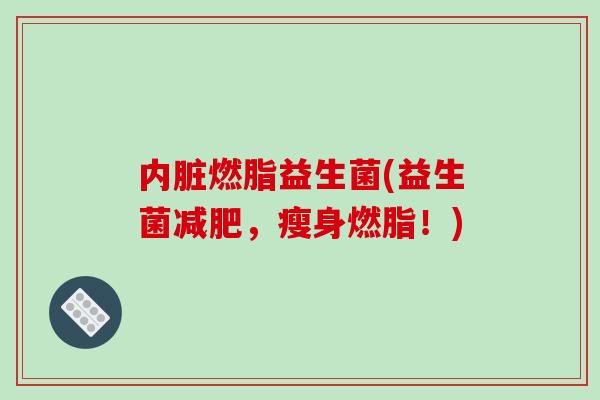 内脏燃脂益生菌(益生菌减肥，瘦身燃脂！)