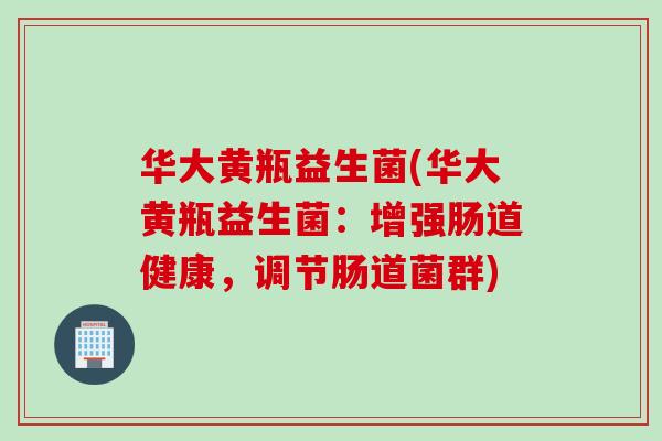 华大黄瓶益生菌(华大黄瓶益生菌：增强肠道健康，调节肠道菌群)