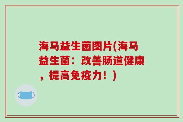 海马益生菌图片(海马益生菌:改善肠道健康,提高力!) 海马益生菌图片(海马益生菌:改善肠道健康,提高力!)