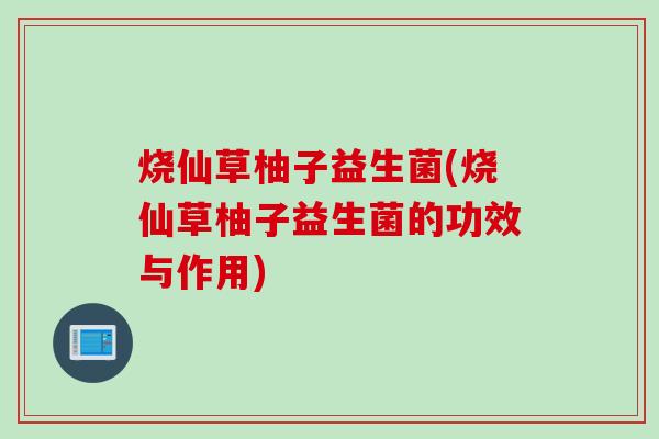 烧仙草柚子益生菌(烧仙草柚子益生菌的功效与作用)