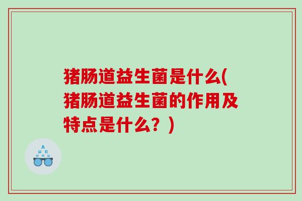 猪肠道益生菌是什么(猪肠道益生菌的作用及特点是什么？)